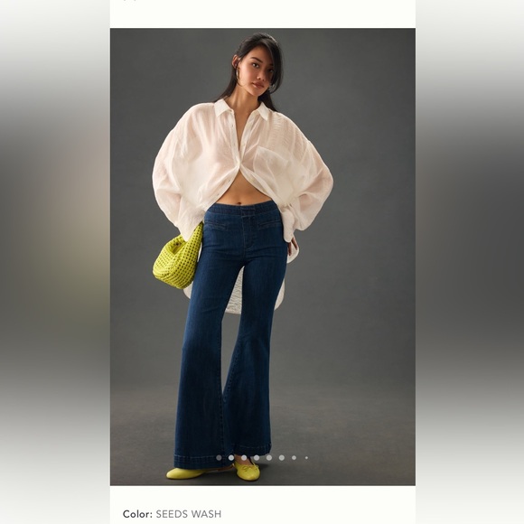 Pilcro High-Rise Pull-On Retro Flare Jean size 26 TALL - Picture 1 of 9